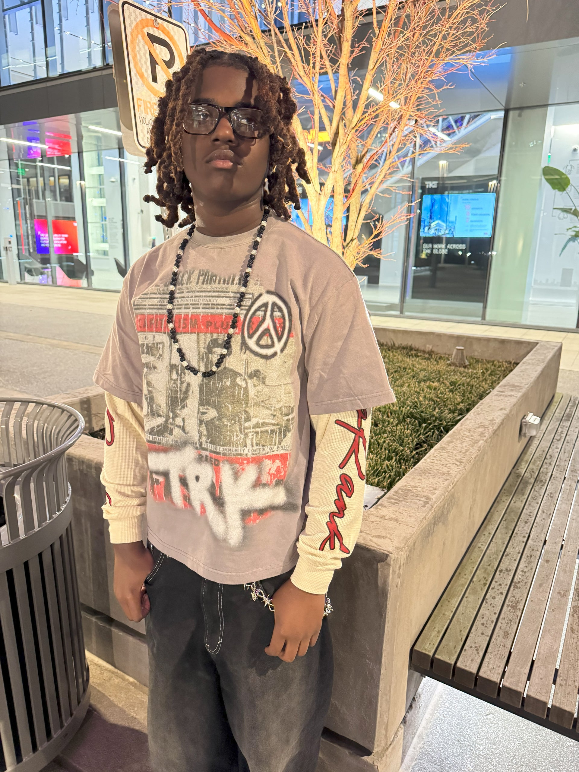Grey News paper DoubleLayer Tee
