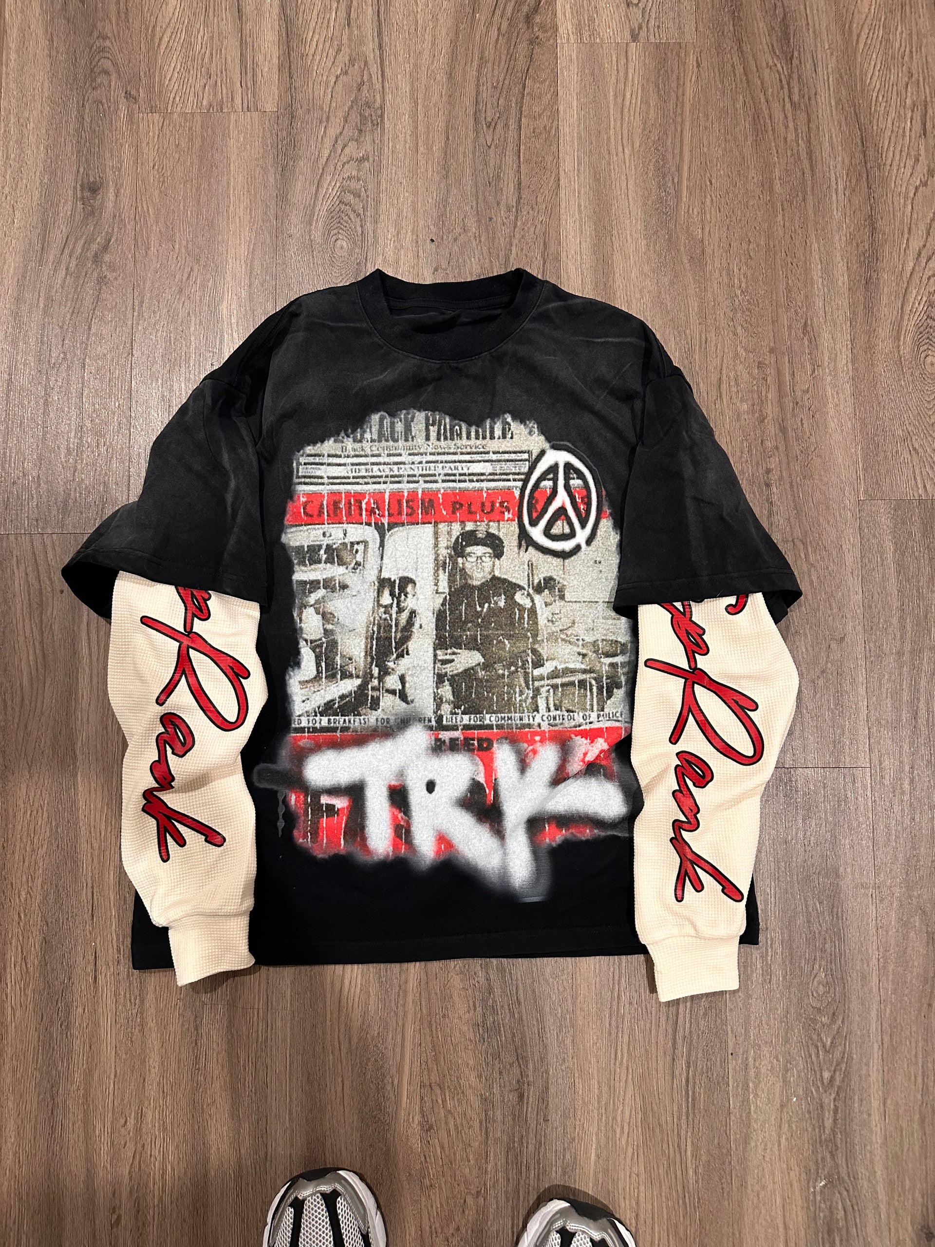 Top Rank “News paper” Black double layer