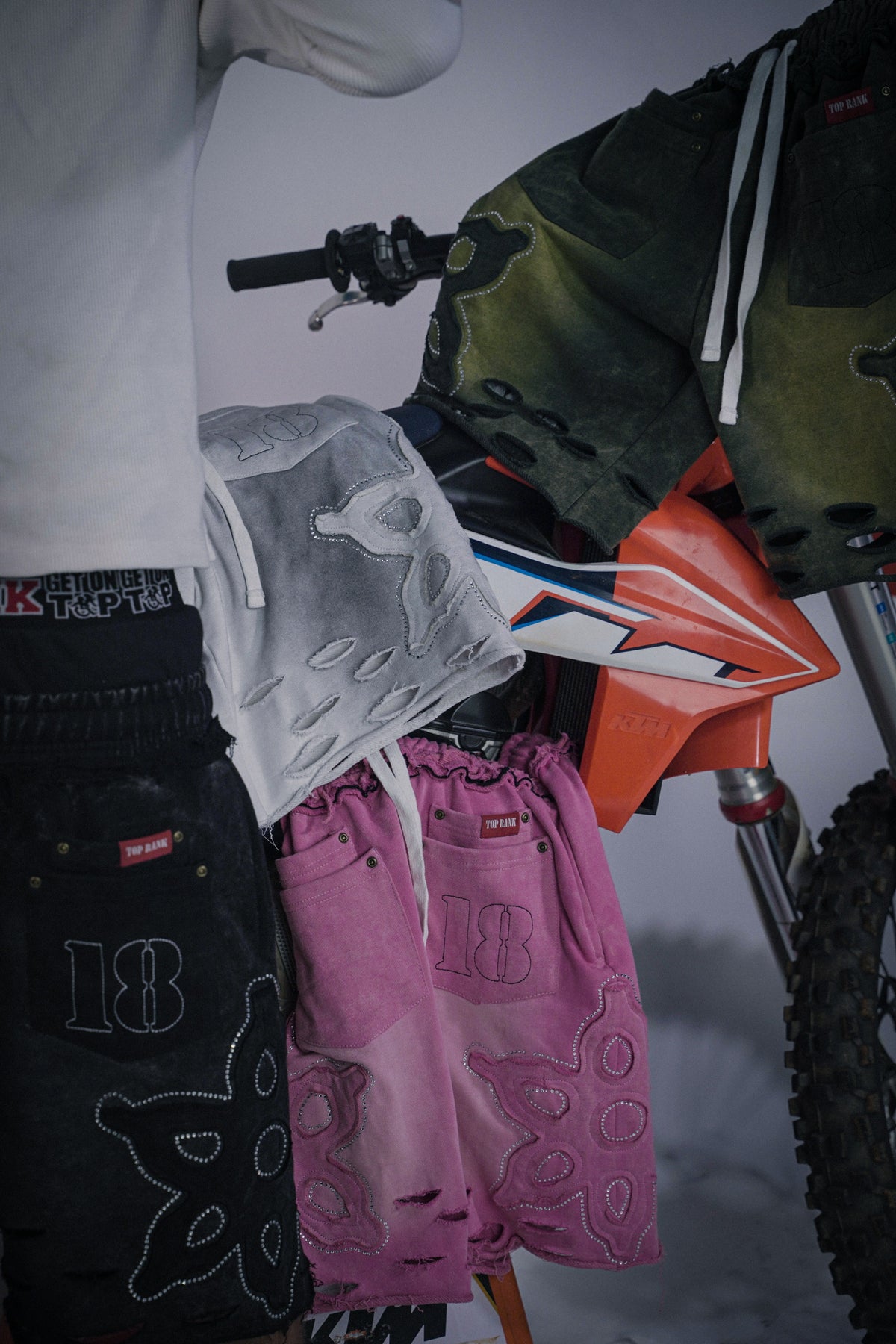 BULLET BUSTED Double-Waist Shorts